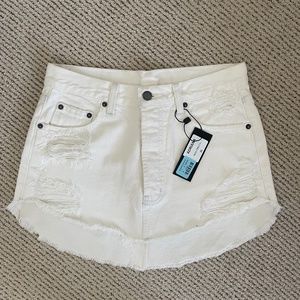 CARMAR - White Denim Adriana Skirt